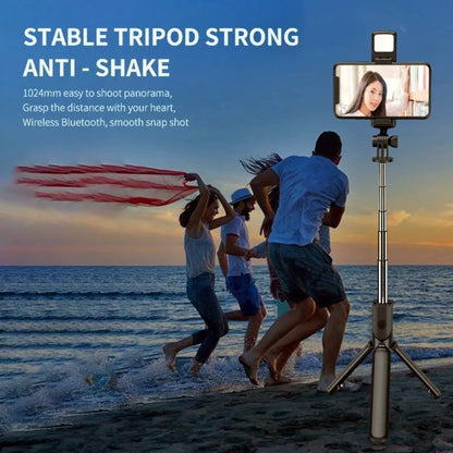 Bluetooth Selfie Stick Tripod Desktop Stand Phone Holder