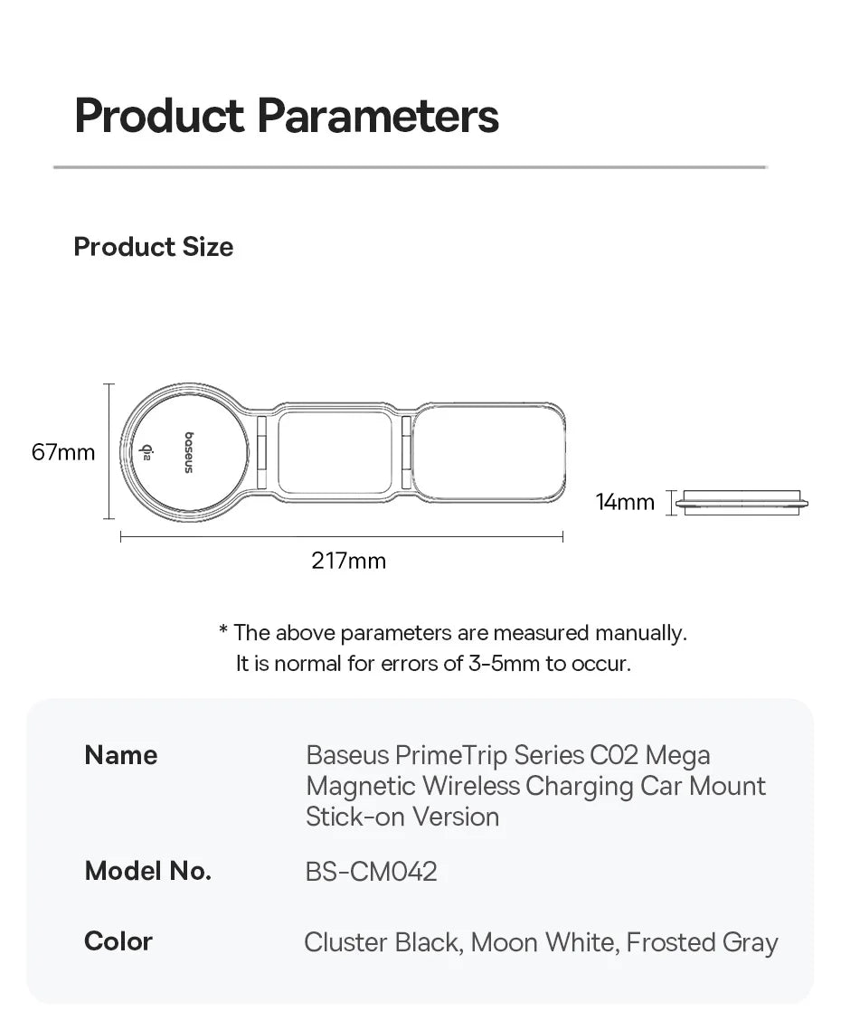 Baseus Car Phone Holder for iPhone 12-16 Wireless Charger
