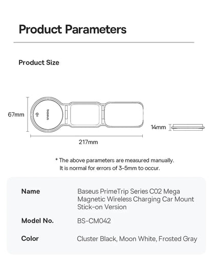 Baseus Car Phone Holder for iPhone 12-16 Wireless Charger