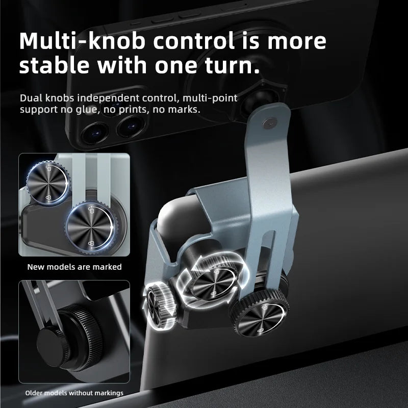 Car Phone Holder Screen Side Mount Adjustable Magnetic Support