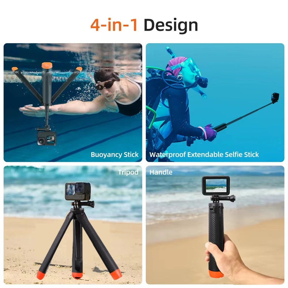 BSLIUFANG underwater buoyancy pole extendable selfie stick