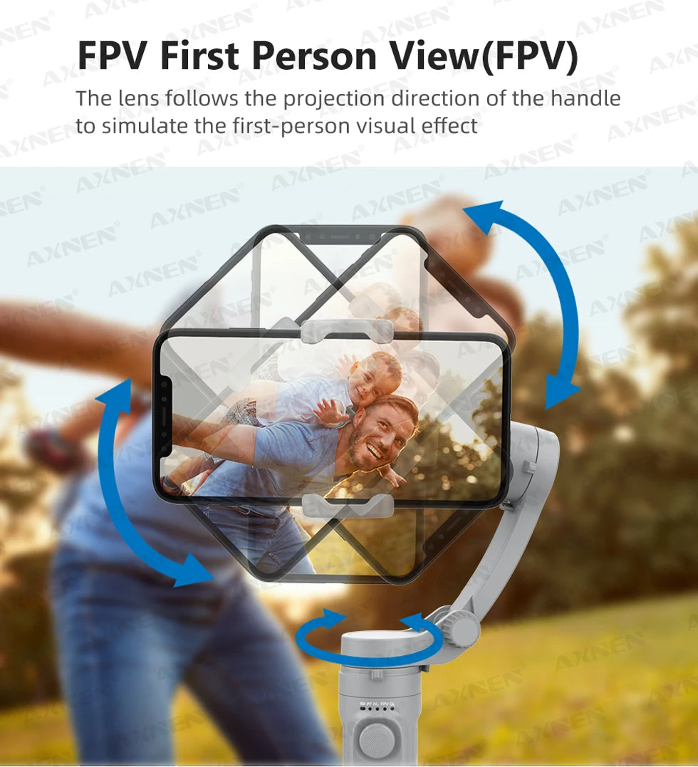 AXNEN 3-Axis Gimbal Handheld Self Stabilizer with Tripod