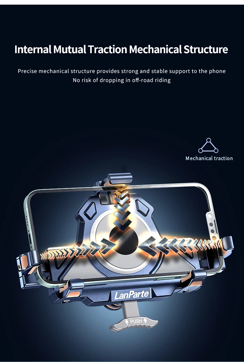 Universal  Motorcycle Phone Holder Alloy Anti-Shake 360° Adjustable