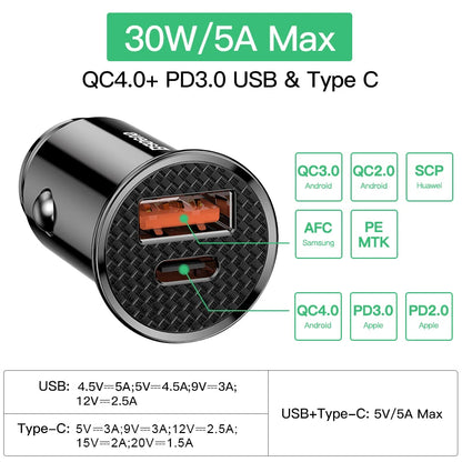 Baseus USB Car Charger Quick Charge Fast Car USB Charger
