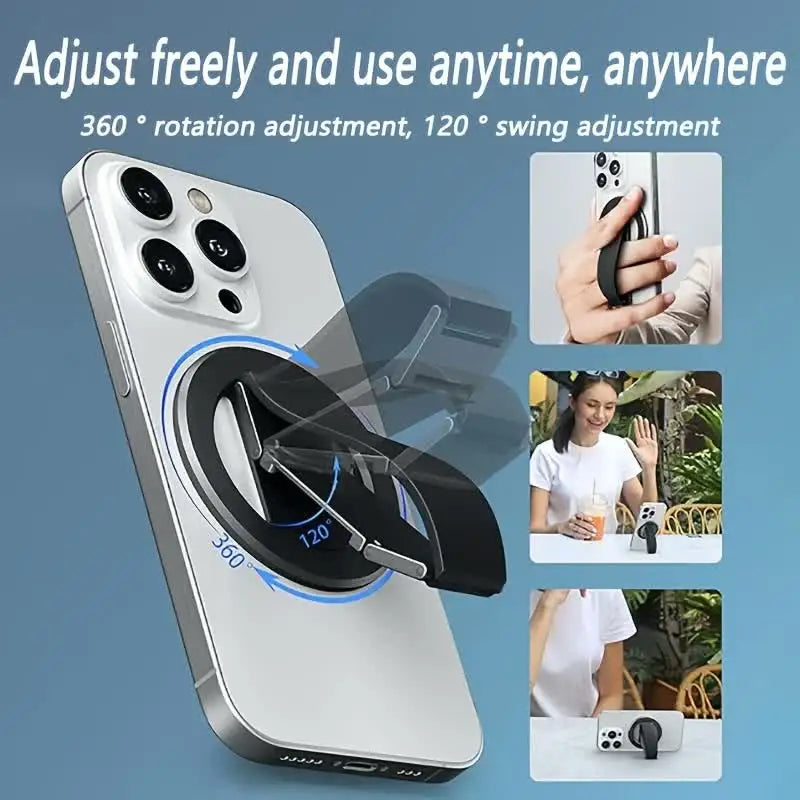 Innovative design aluminum alloy magnetic mobile phone ring holder