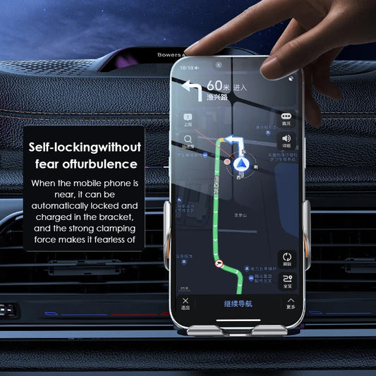 Wireless Car Charger Air Vent Auto Clamping Super Fast Charging
