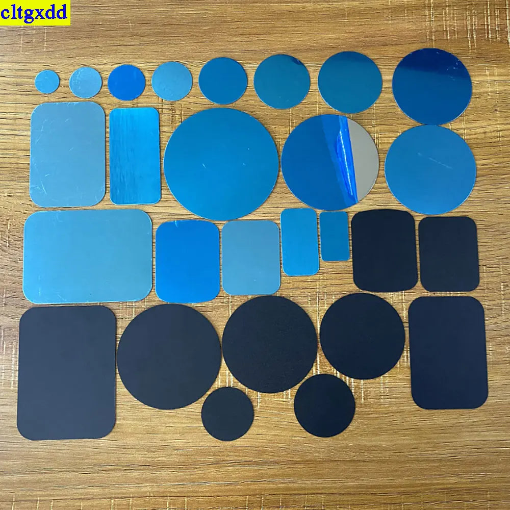 Circular square car phone magnetic metal plate universal patch bracket