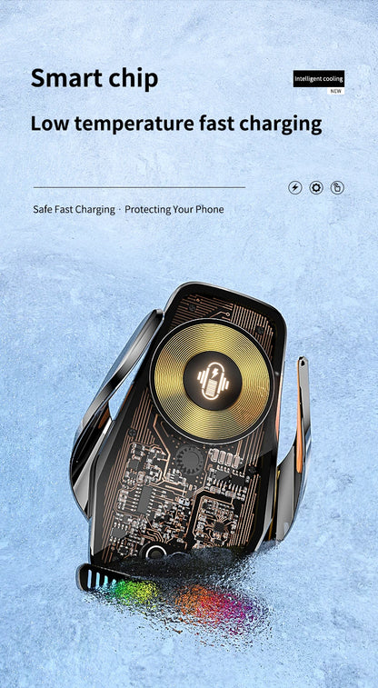66W Magnetic Car Phone Holder 15W Wireless Fast Charger Car Stand