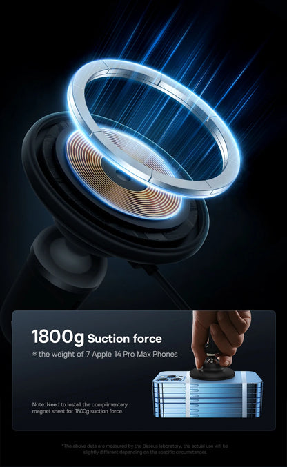 Magnetic Phone Holder 15W Wireless Charging Phone Stand