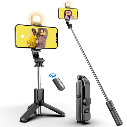 Wireless Bluetooth Selfie Stick Foldable Portable Tripod