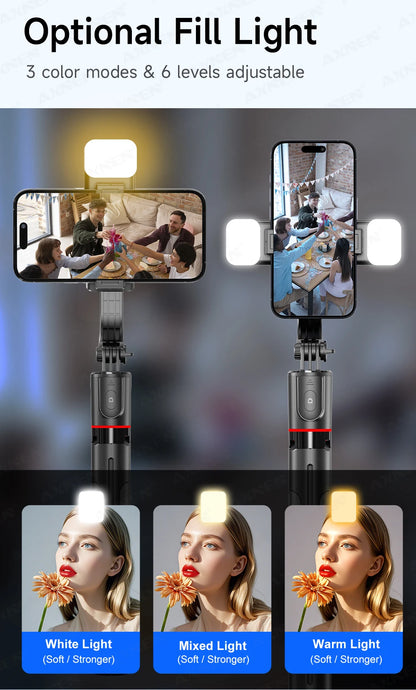 F15 Selfie Stick Tripod with Bluetooth Remote