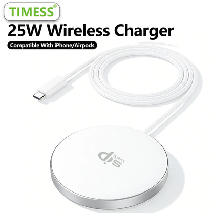 TIMESS QI2 25W Fast Wireless Charger 2-IN-1 Charging