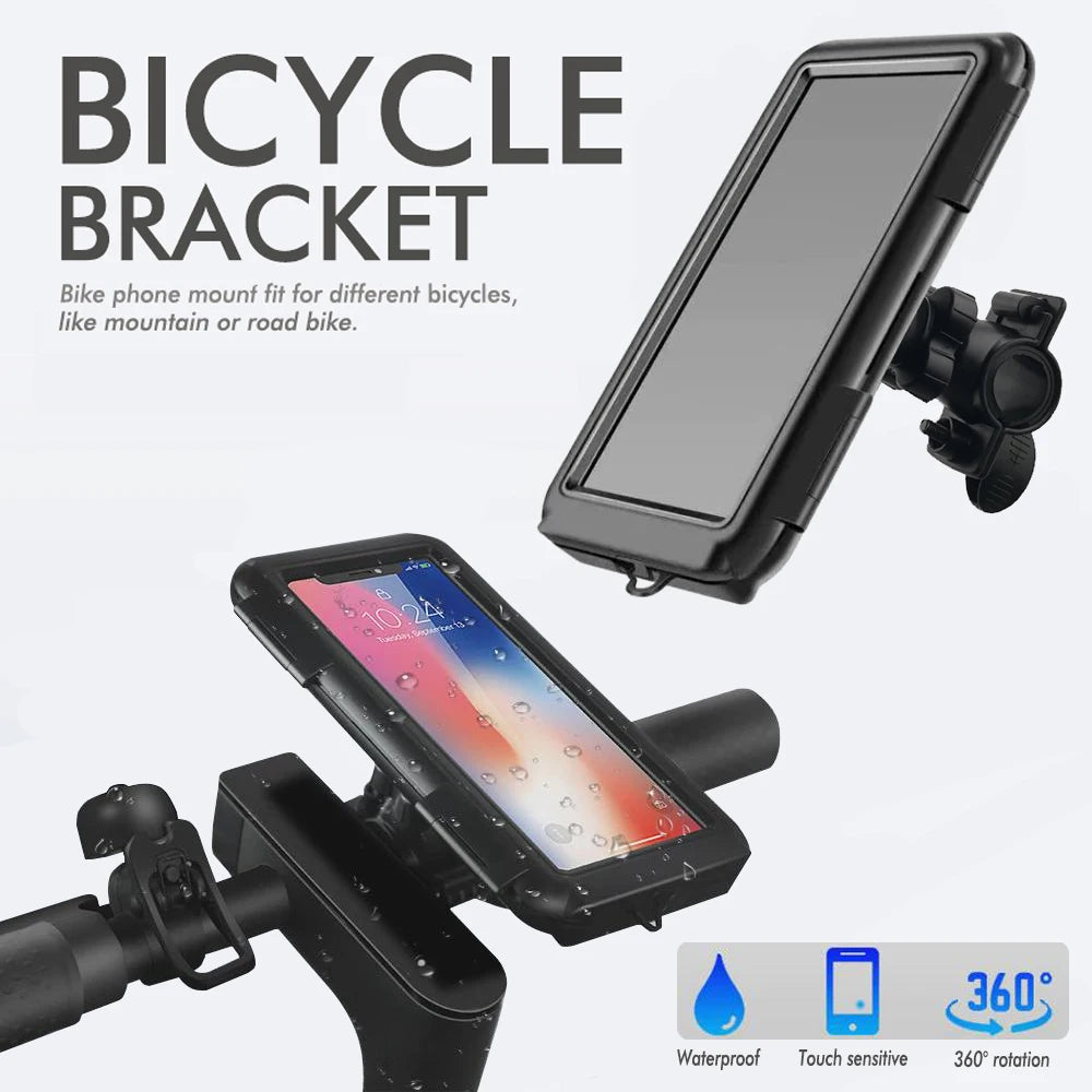 New Motorcycle Phone Holder 360 Degree Rotation Cell Phone Clamp