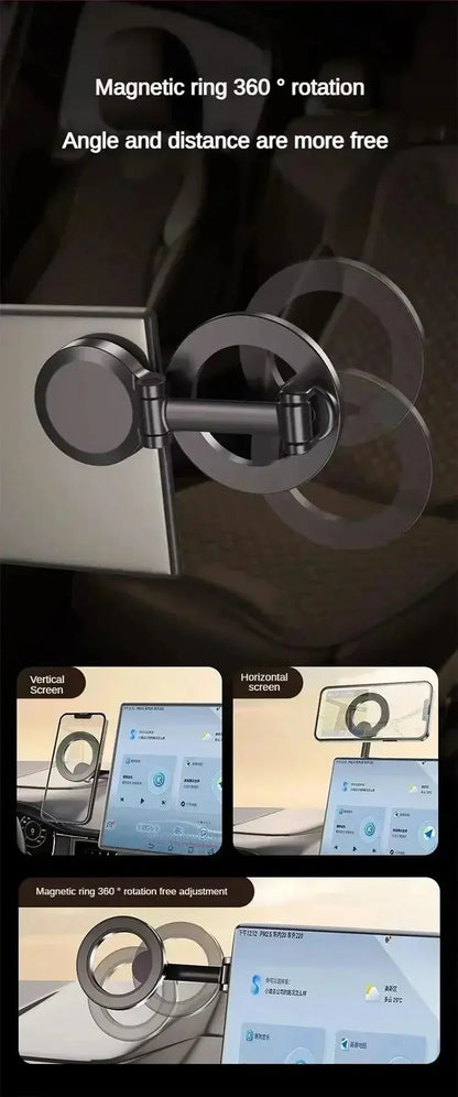 Alloy Folding Magnetic Car Compact Cell Phone Holder