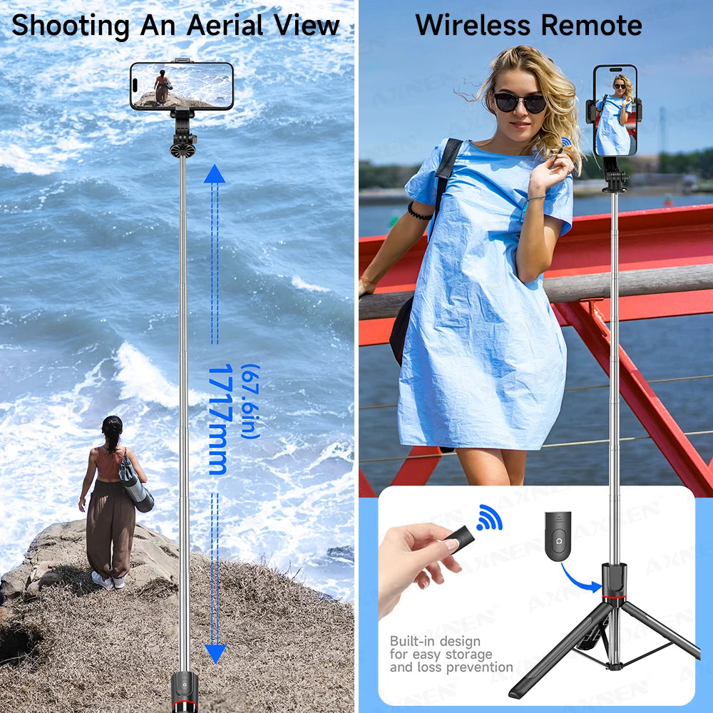 F15 Selfie Stick Tripod with Bluetooth Remote