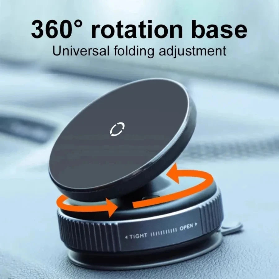 Magnetic Suction Phone Mount 360° Adjustable Vacuum Foldable Phone Holder