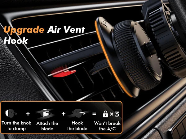 Eary Car Phone Holder 360°Rotatable Mount Vent