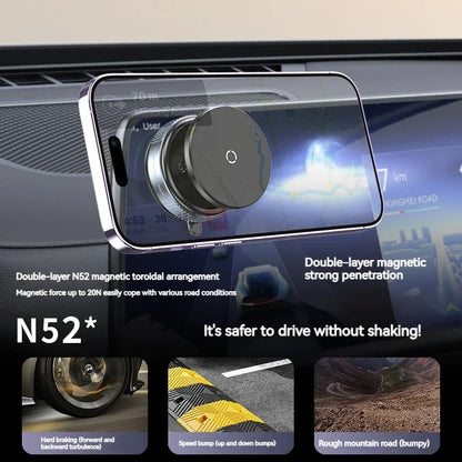 Vacuum Suction Magnetic Car Phone Holder for Glass Surface