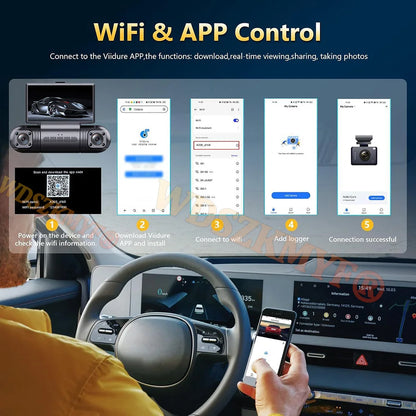 New WIFI 4Channel 360 Degree  Car Dvr 1080P Video Recorder