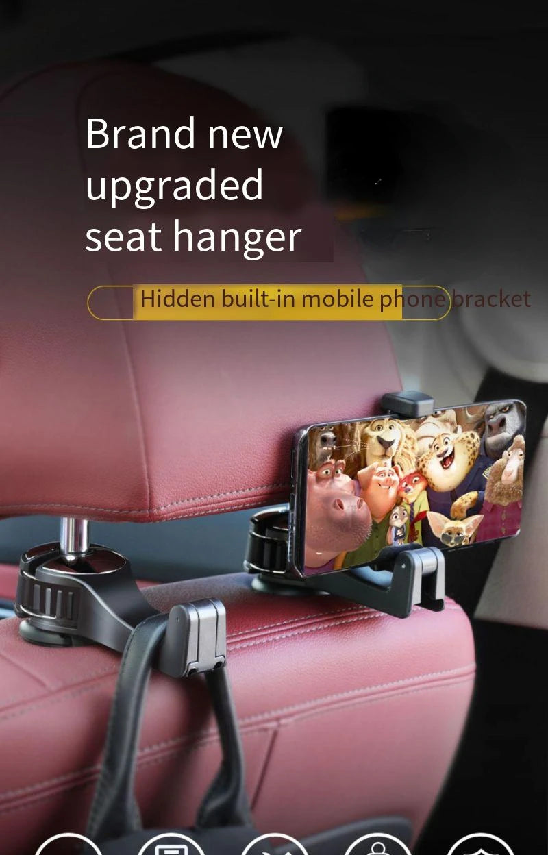 Car mounted hook black phone holder hook multifunctional