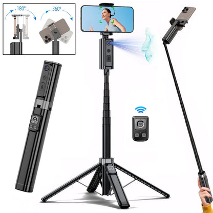 Auto Face Tracking Tripod Selfie Stick 360° Rotation Phone Holder