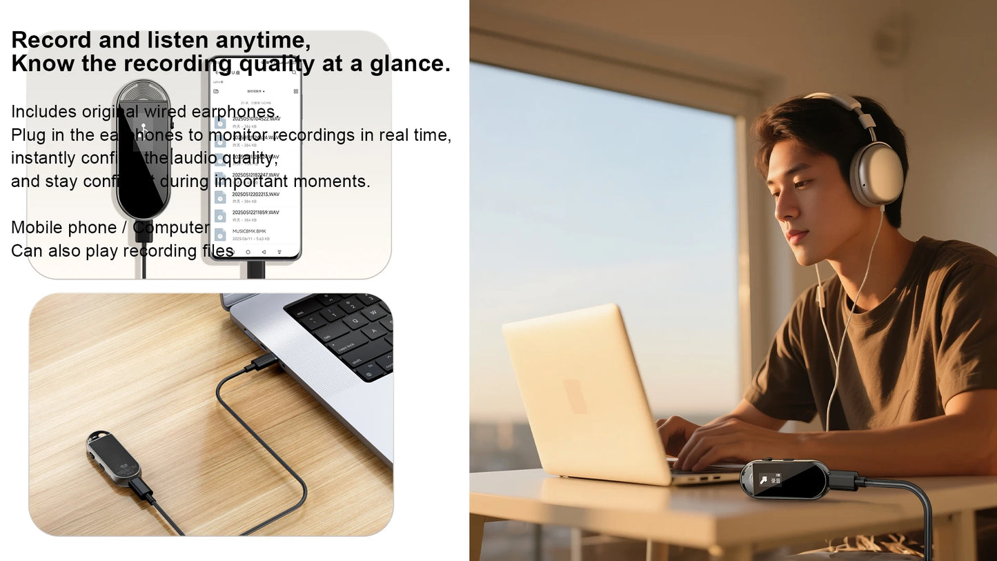 Upgraded AI Voice Recorder, 72 Languages, 99.91% Accuracy