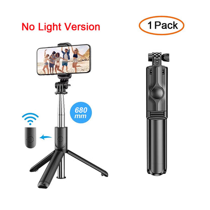 Wireless Bluetooth Selfie Stick Foldable Portable Tripod