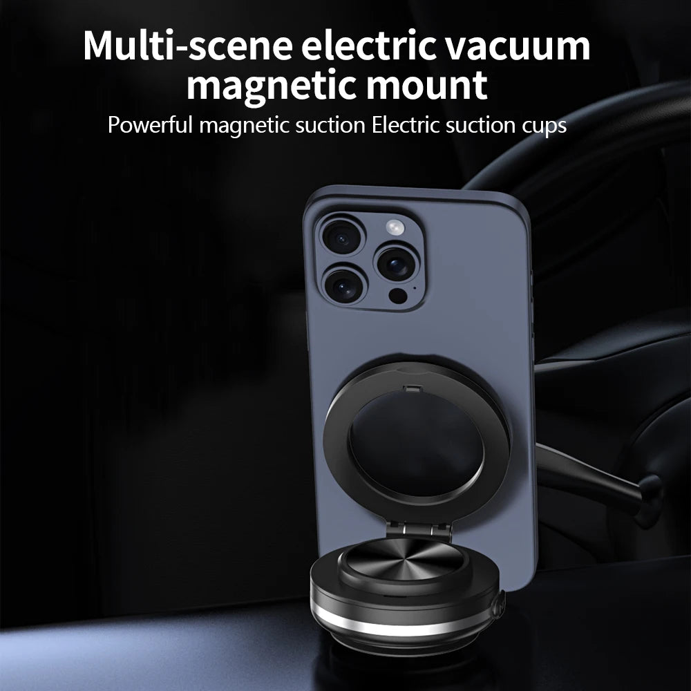 Car Phone Holder Magnetic Mount 360° Rotating Vacuum