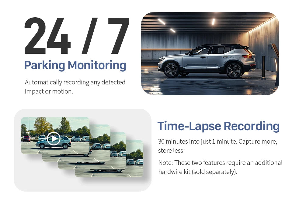 2K KAWA MINI 3 Pro Cameras for Car DVR Tiny Dash Cam