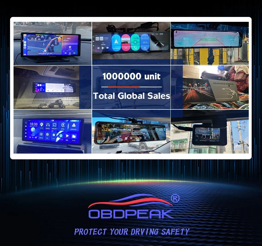 K2 Pro 11.3" Car DVR 4K Camera Wireless Carplay Dash Cam