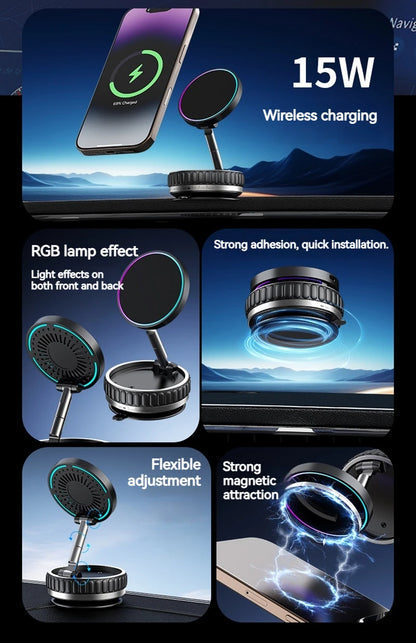 15W Universal Car Magnetic Phone Wireless Charging Holder
