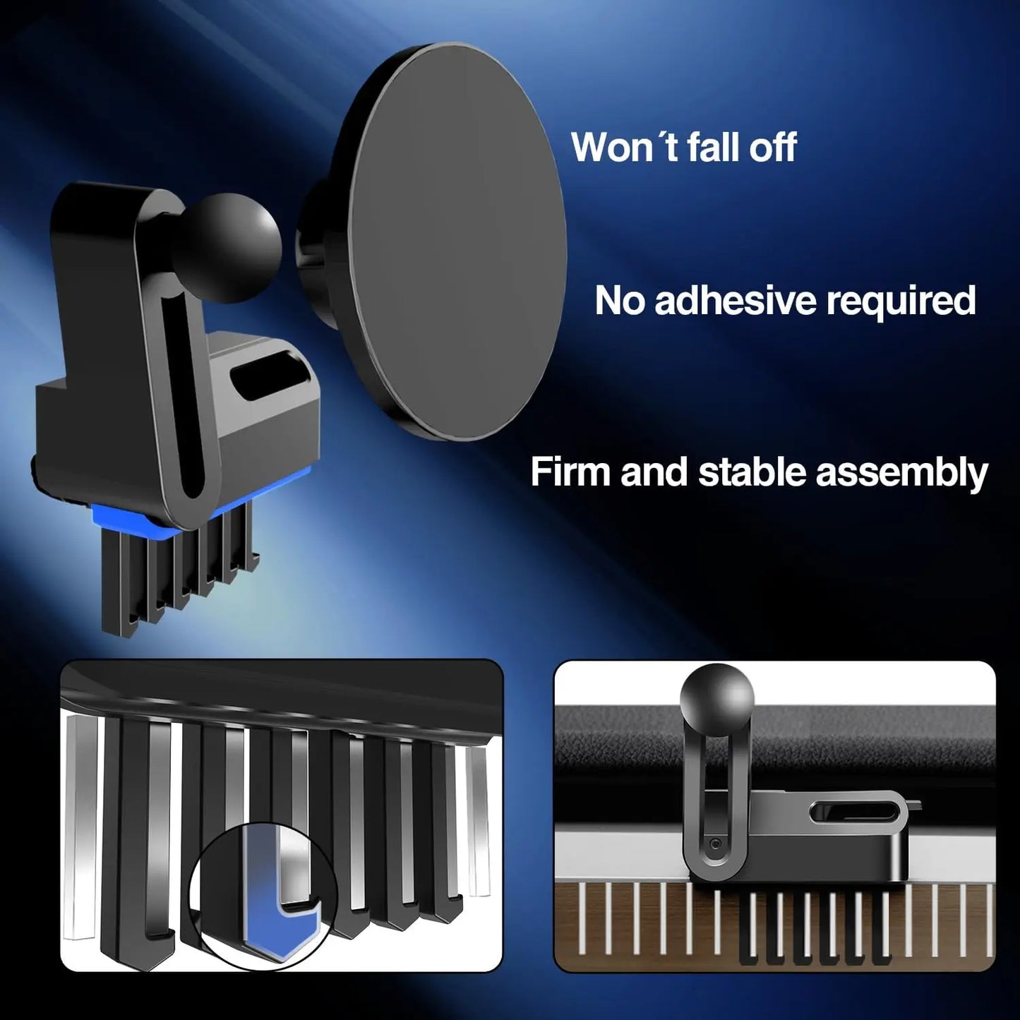 TEEQ Car Phone Holder Lossless Mount Magnetic Wireless Charger