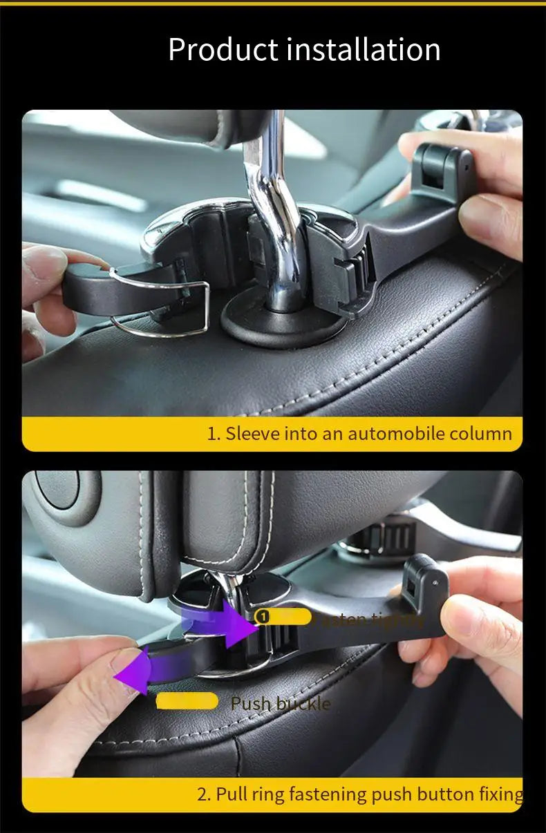 Car mounted hook black phone holder hook multifunctional