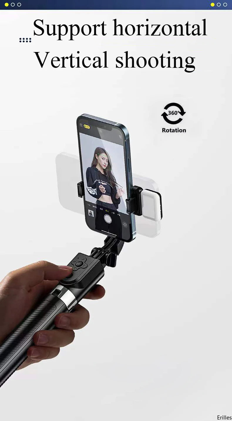 1.67M Long Extended Bluetooth Wireless Selfie Stick Live
