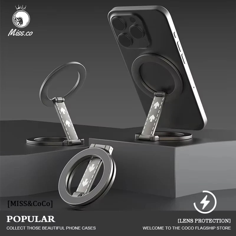 Double-Sided Magnetic Phone Ring Holder for MagSafe Kickstand