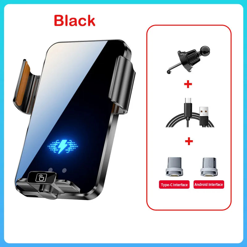 66W Magnetic Head Car Phone Holder 15W Fast Wireless Charger