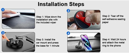 Magnetic Car Phone Holder Wireless Car Charger Mount Stand