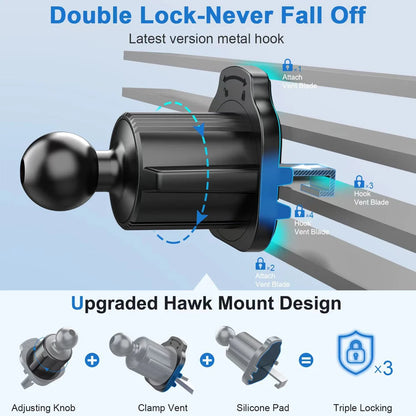 Universal Car Air Vent Clip Upgrade Ball Head Base