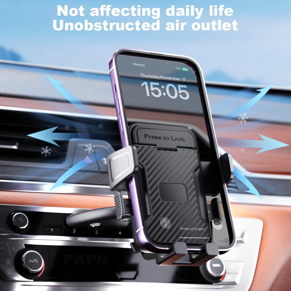 Universal Car Phone Holder CD Slot Mounting Bracket Triangular Clamping Chuck