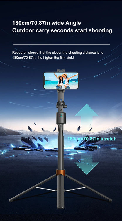 AI Face Tracking Tripod Intelligent Smart Selfie Stick Foldable