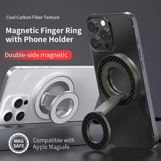 Double Sided MagSafe Phone Stand Magnetic Phone Ring Holder Kickstand Magnet Grip
