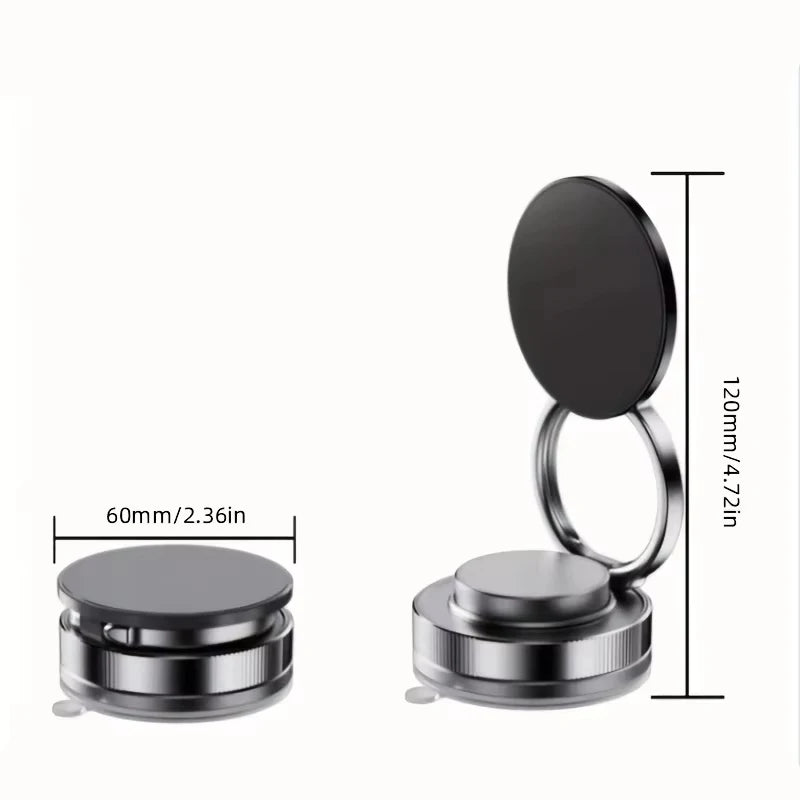 Metal Vacuum Magnetic Car Phone Holder Foldable Design