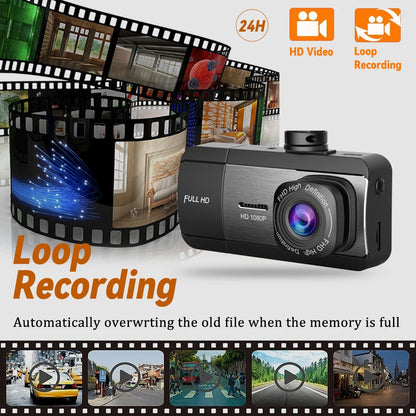 Newes 3Camera 1080P HD Dash Cam Hide Car Recording Camera