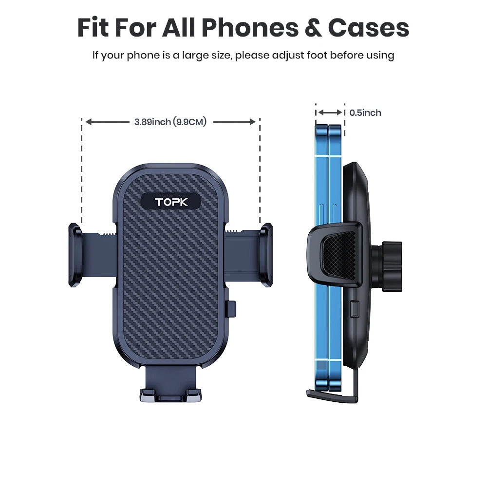 TOPK Car Phone Holder Phone Mount Car Suction Stand