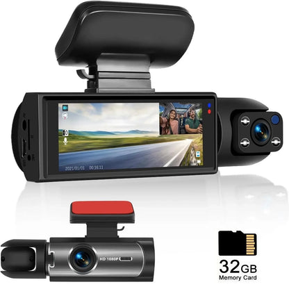 1080P HD Front Rear Dashcam 1 Count Dash Camera for Car