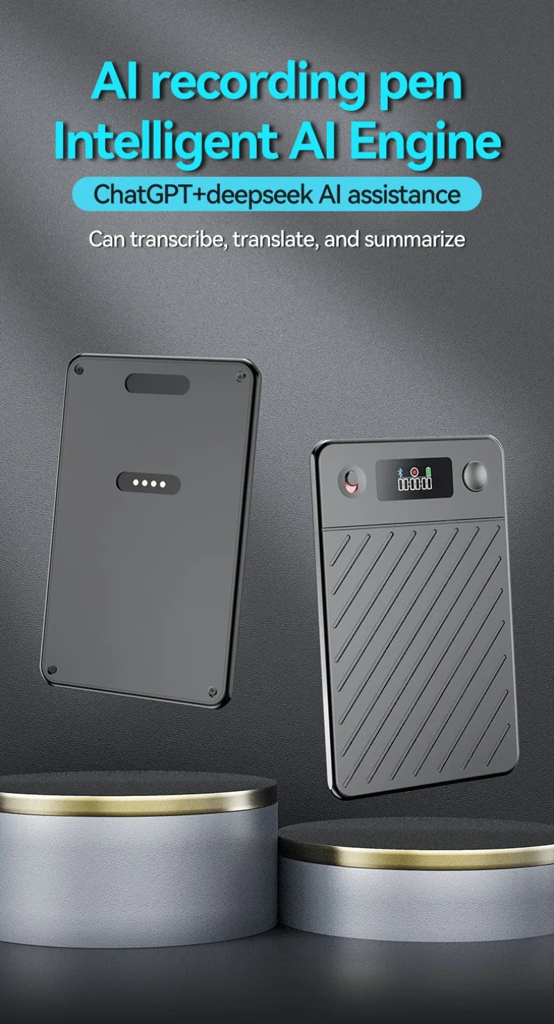 AI Voice Recorder with Display Screen 8-256GB Intelligent Translation
