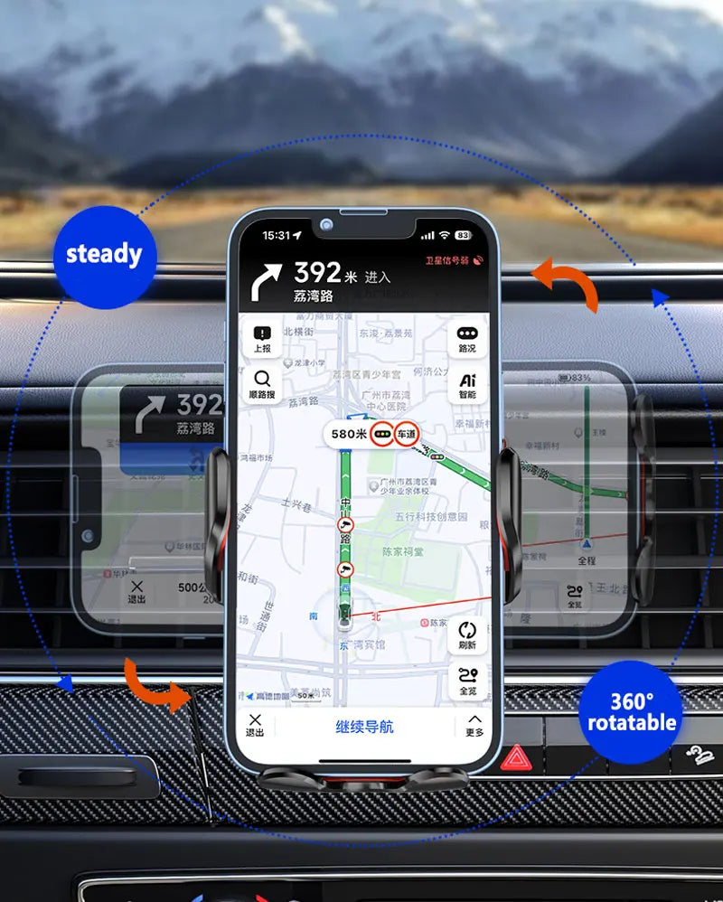 Car Phone Holder For BMW X1 U11Magnetic Wireless Charging