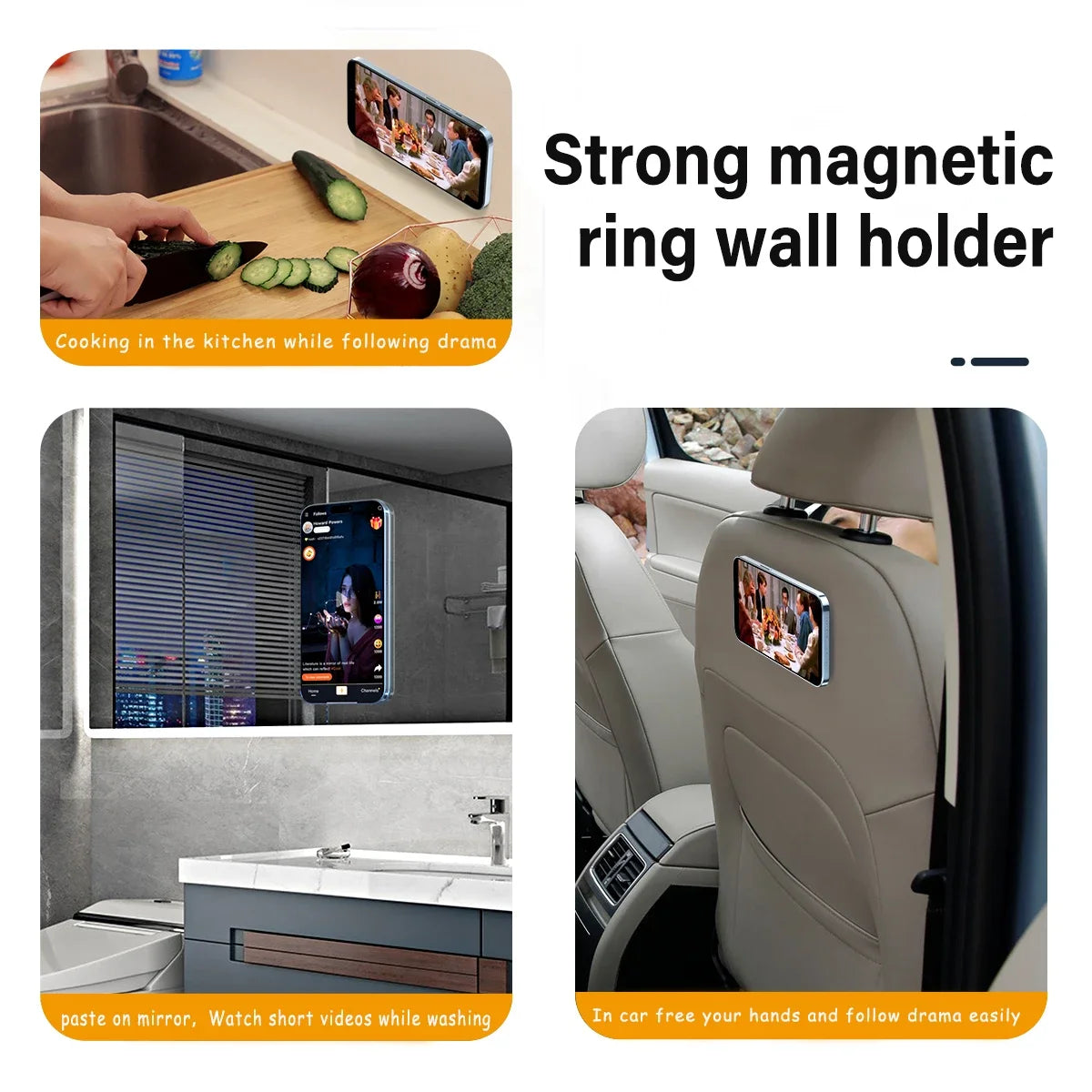 Magnetic Ring Holder Magnet Wall Mobile Phone Holder