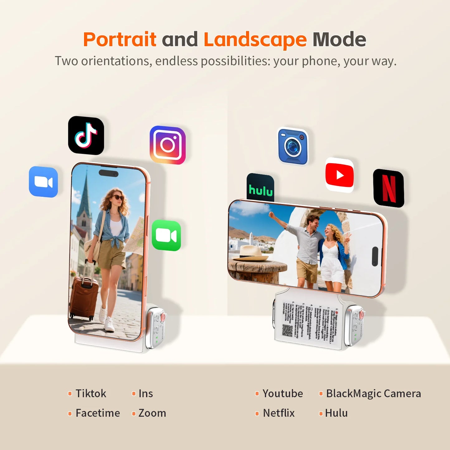 Magnetic Phone Camera Hand Grip Smart Holder with Remote Control