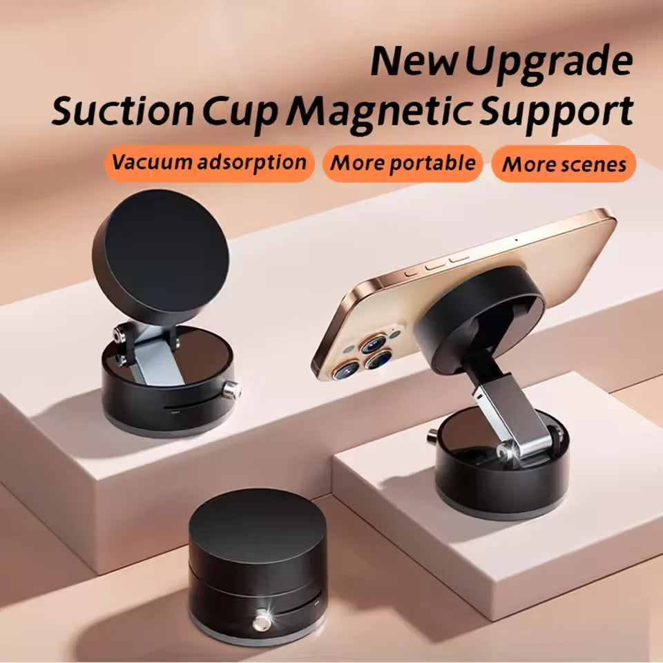 Foldable Car Phone Holder Vacuum Adsorption Magnetic Suction Cup